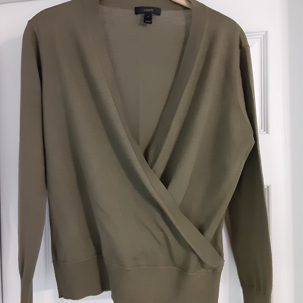 J Crew Cross Front Sweater
